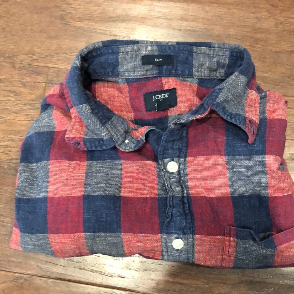 J. Crew plaid shirt long sleeve medium slim